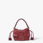 FENDI Mamma Baguette Small Burgundy nappa leather mini-bag
